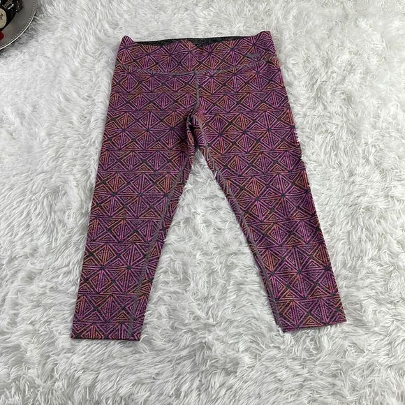 Women’s Victoria Secrets Pink Yoga Multicolored Crop Logo Legging’s (S) DY22 - Picture 1 of 8